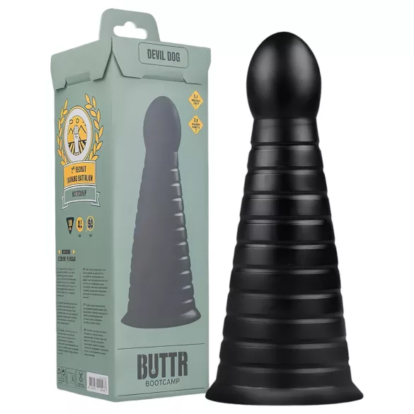 BUTTR Devil Dog - dildo cu ventuză - negru