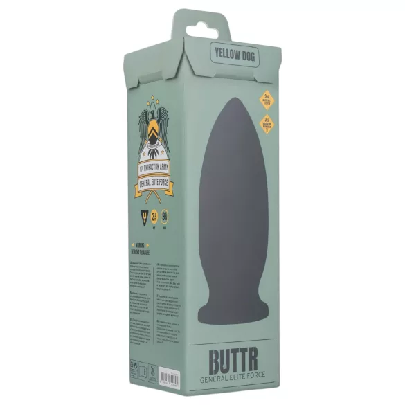 BUTTR Yellow Dog - dildo cu ventuză - silicon negru