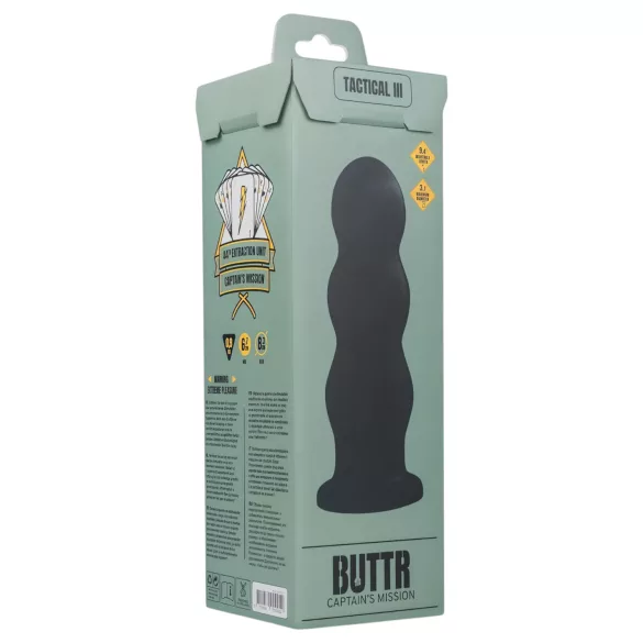 BUTTR Tactical III - dildo cu ventuză - negru