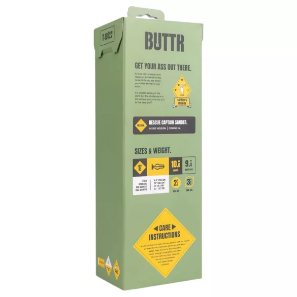 BUTTR - dildo cu ventuză - design tactic - silicon negru