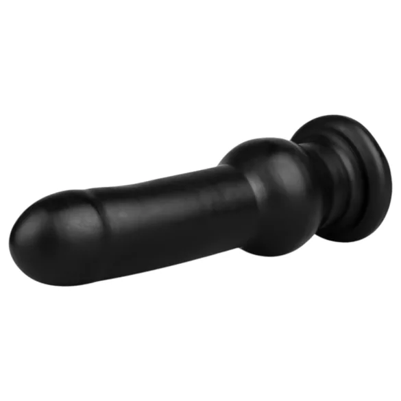 BUTTR - dildo cu ventuză - design tactic - silicon negru