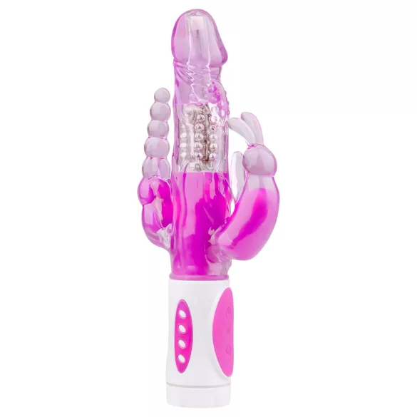 Easytoys Raving Rabbit - vibrator cu 3 brațe (roz)