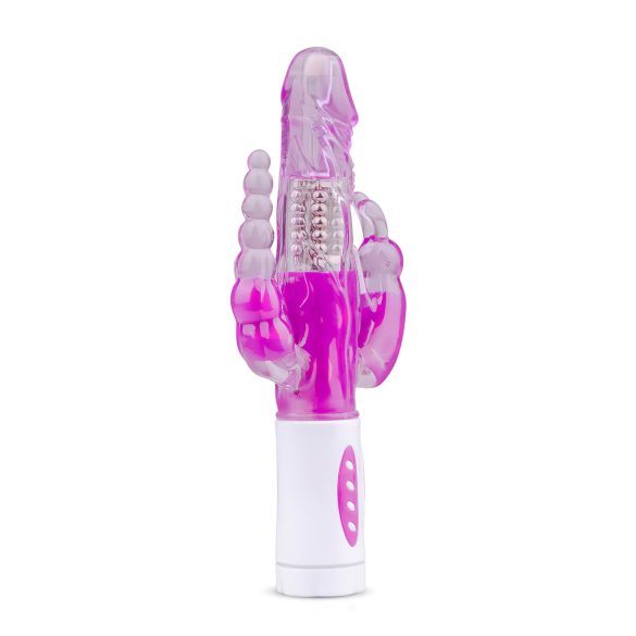 Easytoys Raving Rabbit - vibrator cu 3 brațe (roz)