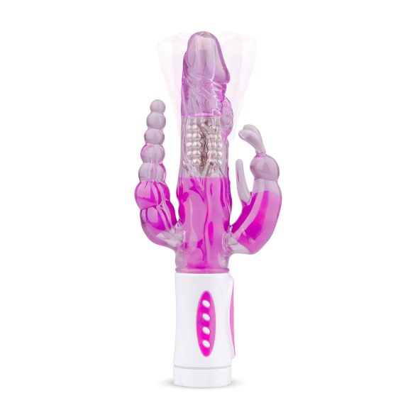 Easytoys Raving Rabbit - vibrator cu 3 brațe (roz)