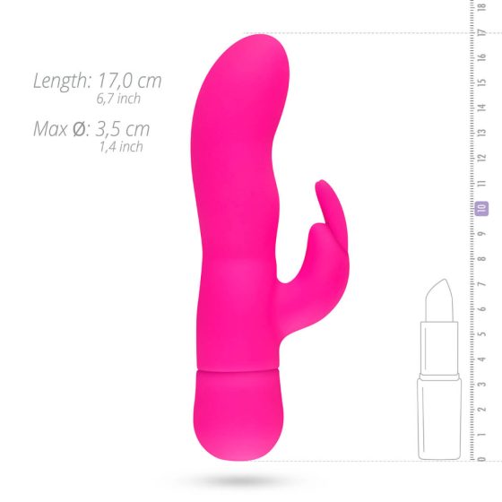 Easytoys Mad Rabbit - vibrator cu stimulator de clitoris în formă de iepure (roz)