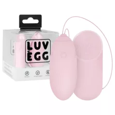   LUV EGG - ou vibrator purtabil cu acumulator, cu telecomandă radio (roz)