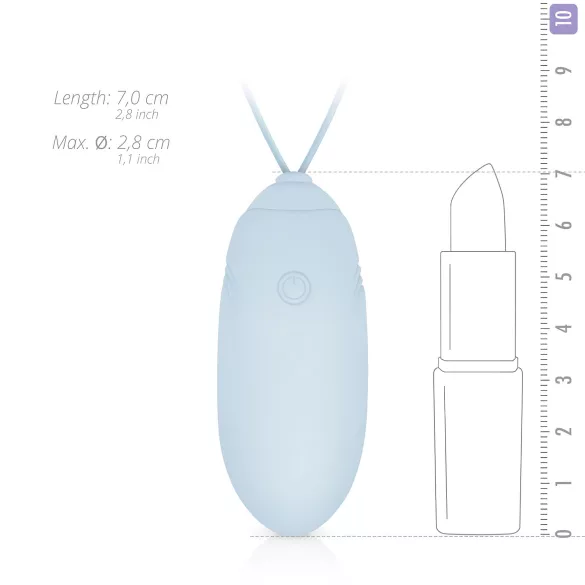 LUV EGG - ou vibrator cu acumulator, radio, purtabil (albastru)