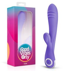   Good Vibes Only Fane Rabbit - vibrator cu funcție clitoridiană și cu baterie (mov)