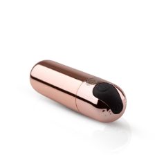   Rosy Gold Bullet - vibrator miniatură pe baterii, tip bară (auriu roz)