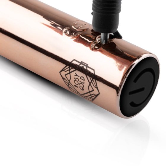 Rosy Gold G-spot - vibrator cu baterie pentru punctul G (auriu roze)