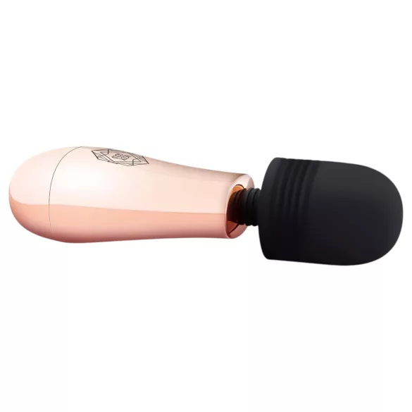 Rosy Gold - mini wand vibrator - reîncărcabil, masaj, rosegold