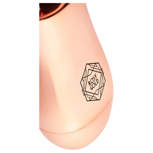 Rosy Gold - mini wand vibrator - reîncărcabil, masaj, rosegold