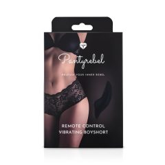   Pantyrebel - chiloți cu vibrații radio cu baterii - negru (S-L)