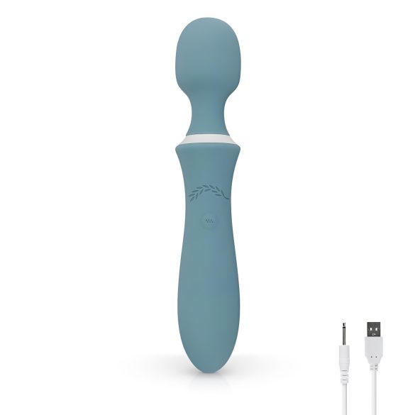 Bloom Orchid Wand - vibrator cu masaj, reîncărcabil (turcoaz)