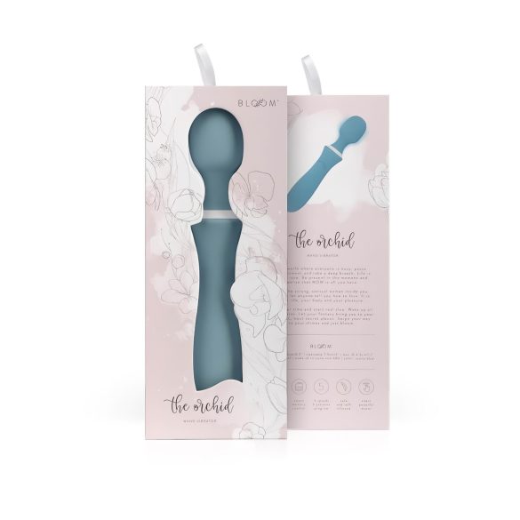 Bloom Orchid Wand - vibrator cu masaj, reîncărcabil (turcoaz)