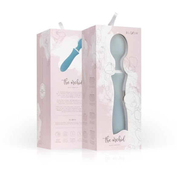 Bloom Orchid Wand - vibrator cu masaj, reîncărcabil (turcoaz)