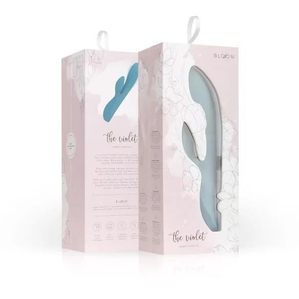 Bloom Violet Rabbit - vibrator tip rabbit pentru stimulare punctul G și clitoris