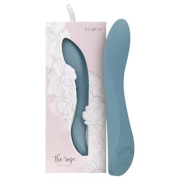 Bloom Rose - vibrator pentru punctul G cu acumulator din silicon turcoaz