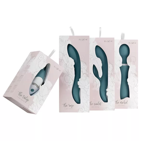 Bloom Rose - vibrator pentru punctul G cu acumulator din silicon turcoaz