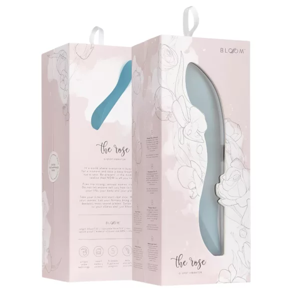 Bloom Rose - vibrator pentru punctul G cu acumulator din silicon turcoaz