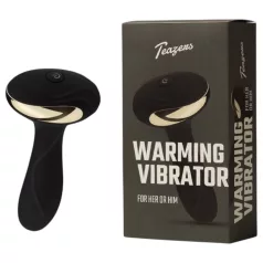 Teazers - vibratoare anal cu încălzire - silicon negru