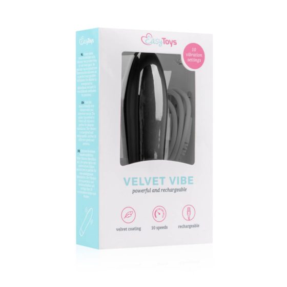 Easytoys Velvet Vibe - vibrător cu baterie (negru)