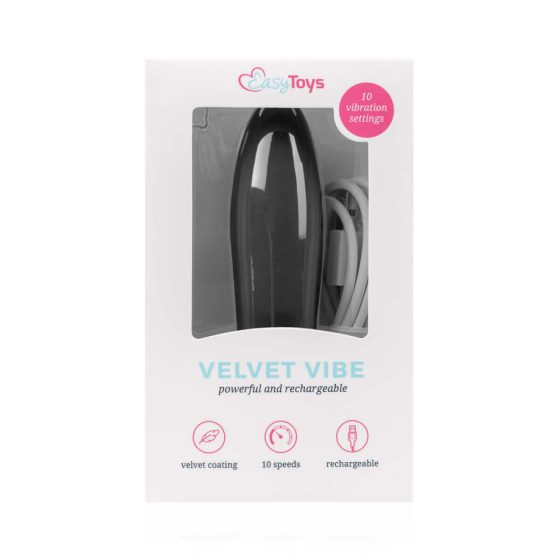 Easytoys Velvet Vibe - vibrător cu baterie (negru)