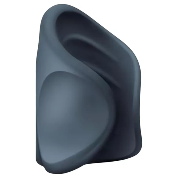 Boners - masturbator deschis cu vibrații reîncărcabil - silicon gri