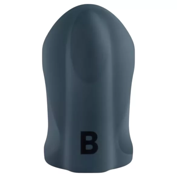 Boners - masturbator deschis cu vibrații reîncărcabil - silicon gri
