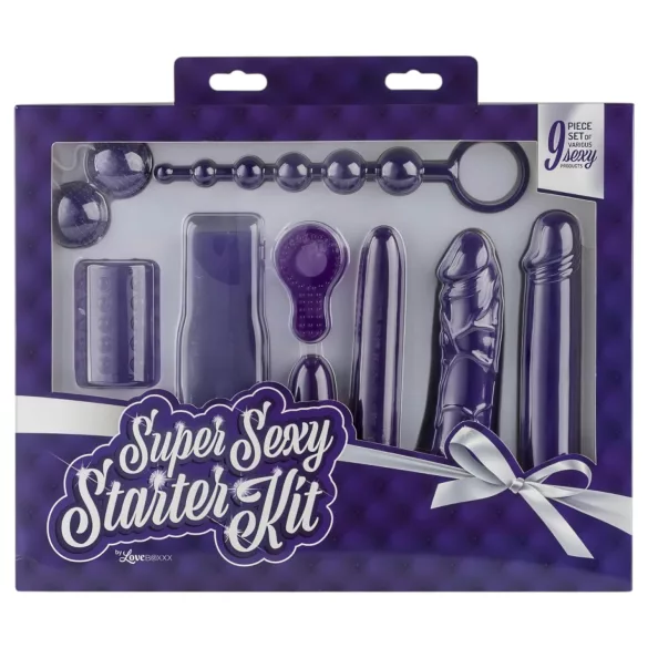 LoveBoxxx Super Sexy - set erotic cu vibrator - 9 piese