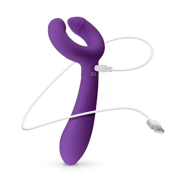 Easytoys Couple - vibrator pentru cuplu, reîncărcabil, waterproof, mov