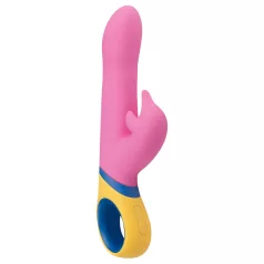   PMV20 - vibrator cu braț pentru clitoris și funcție rotativă - silicon roz