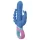 PMV20 Vice Double - vibrator rotativ triplu stimulare - silicon albastru