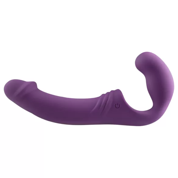 Easytoys - vibrator cu curea, reîncărcabil, fără bretele - mov