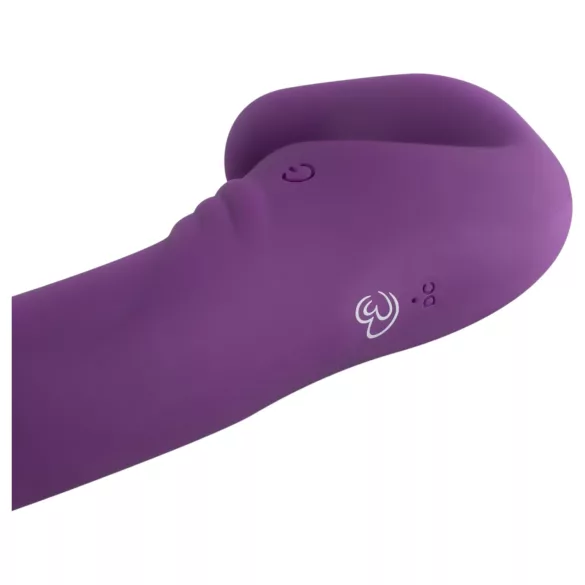 Easytoys - vibrator cu curea, reîncărcabil, fără bretele - mov