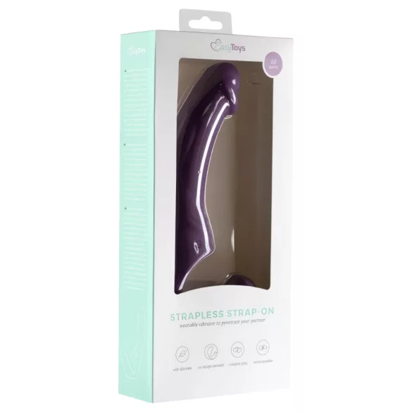 Easytoys - vibrator cu curea, reîncărcabil, fără bretele - mov