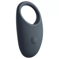   Boners - inel pentru penis cu vibrații, rezistent la apă, reîncărcabil - gri