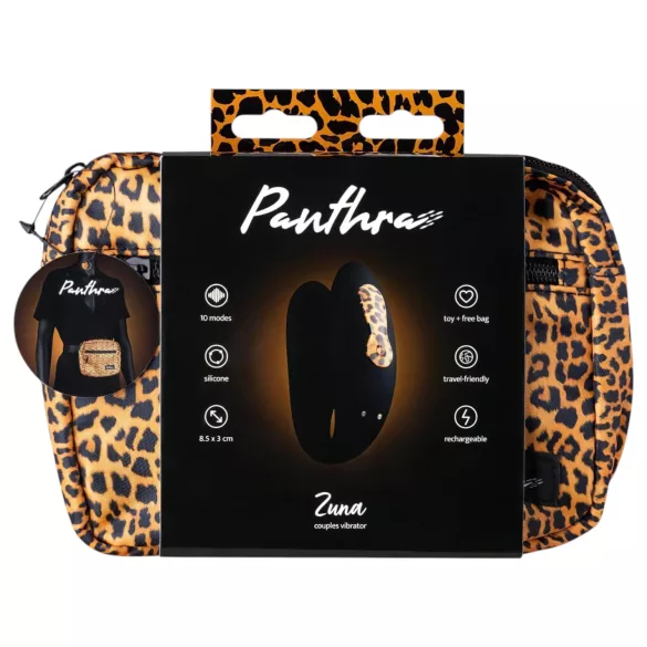 Panthra Zuna - vibrator de cuplu cu acumulator, rezistent la apă (negru leopard)