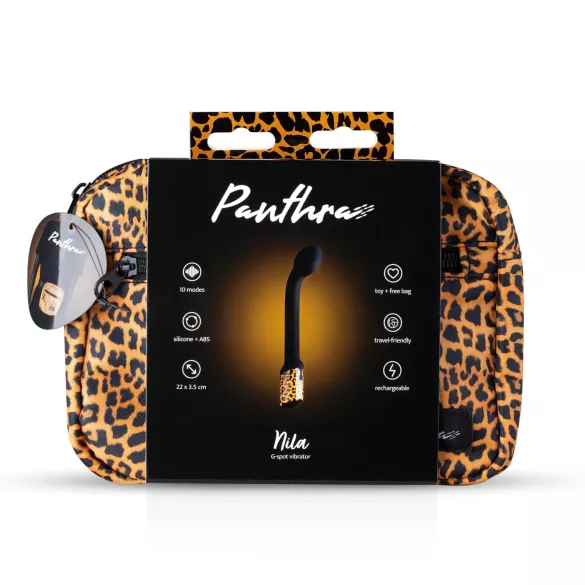 Panthra Nila - vibrator G-spot reîncărcabil, impermeabil (leopard-negru)