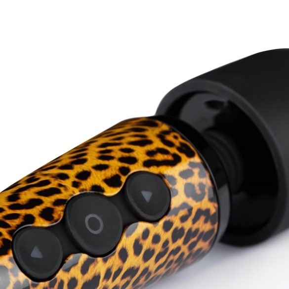 Panthra Shaka Wand - vibrator reîncărcabil masaj (leopard-negru)