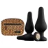 Panthra Kesia - set dopuri anale silicon - 3 piese - negru