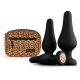 Set anal plug Kesia Panthra - silicon, 3 piese, negru