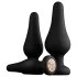 Panthra Kesia - set dopuri anale silicon - 3 piese - negru