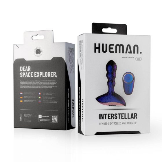 Hueman Interstellar - Vibrator anal cu unde, cu acumulator și control radio (mov)
