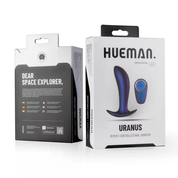 Hueman Uranus - vibrator anal cu telecomandă, reîncărcabil - mov