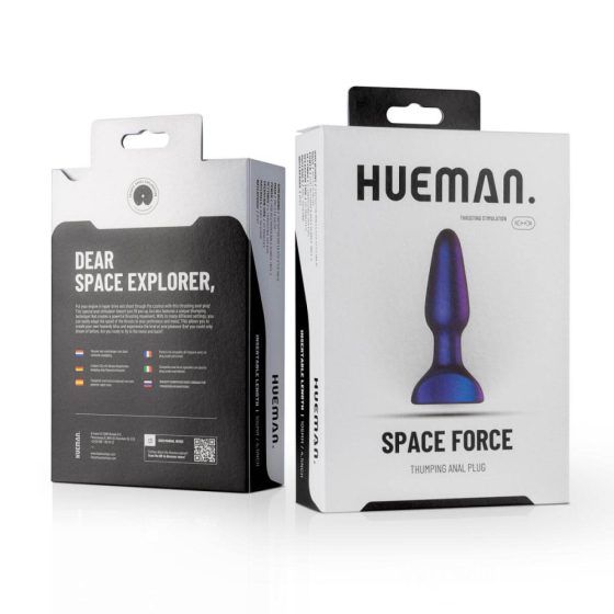 Hueman Space Force - vibrator anal cu baterie, impermeabil, de culoare violet (lovetor anal)