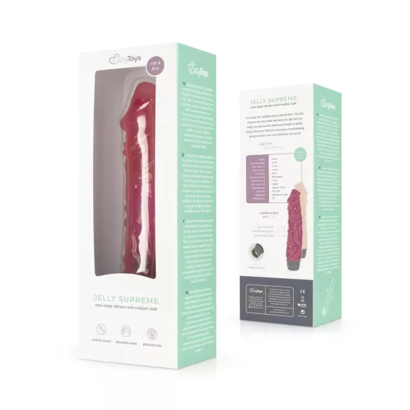 Easytoys Jelly Supreme - vibrator realist - silicon roz - roz