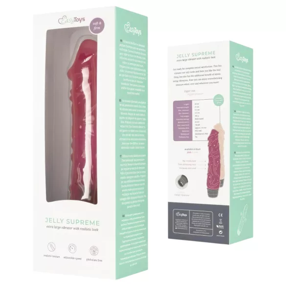 Easytoys Jelly Supreme - vibrator realist - silicon roz - roz