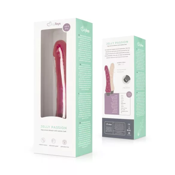 Easytoys Jelly Passion - vibrator realist - silicon roz - roz