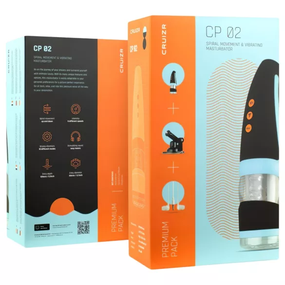 CRUIZR CP02 - masturbator rotativ vibrator (negru)
